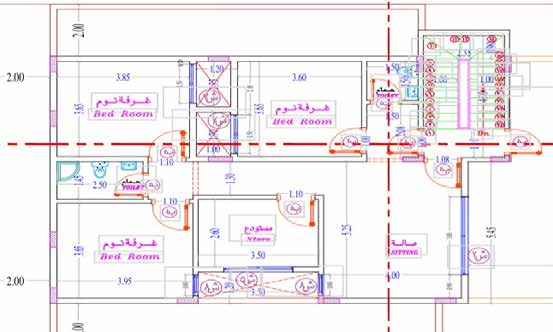 مخطط الشقة الثانية